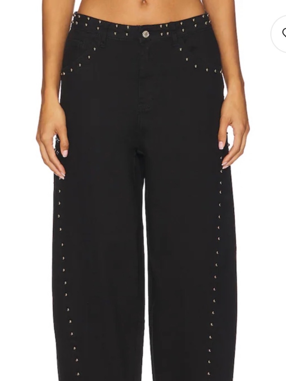 NWT never fully dressed barrel black jeans with studs